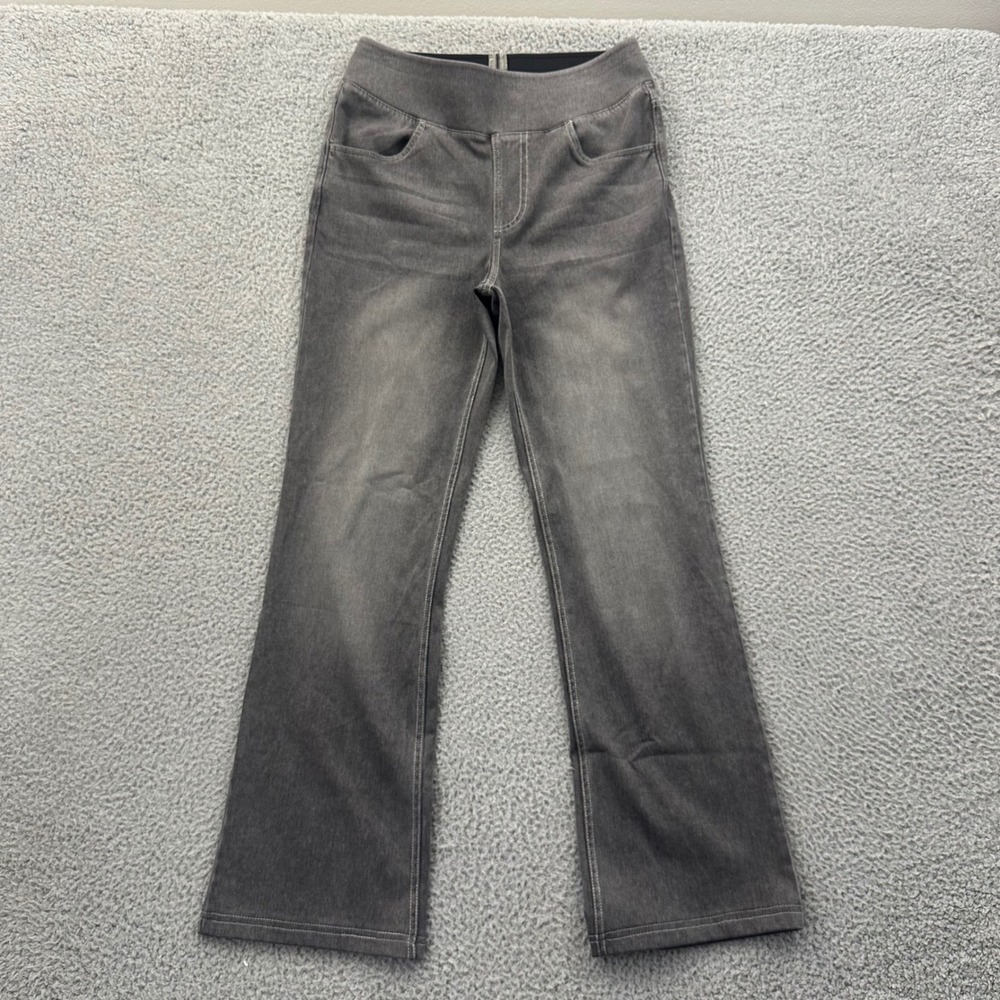 Halara Flex High Waisted Pockets Washed Casual Bootcut Jeans Gray Medium x 28
